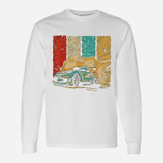 Vintage Drift Car Retro Drifting Racecar Motive Long Sleeve T-Shirt - Seseable