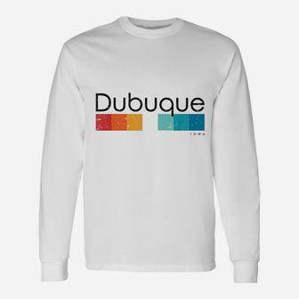 Vintage Dubuque Iowa Retro Long Sleeve T-Shirt - Seseable