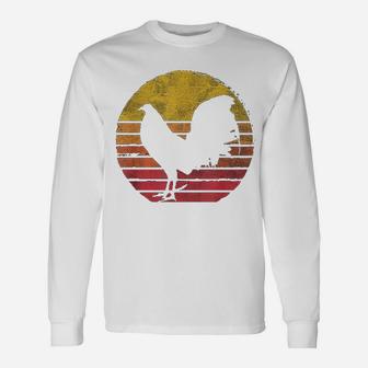 Vintage Fight Rooster Long Sleeve T-Shirt - Seseable