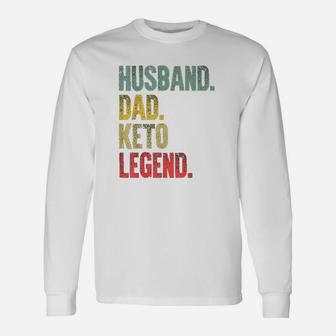 Vintage t Husband Dad Keto Legend Retro Long Sleeve T-Shirt - Seseable