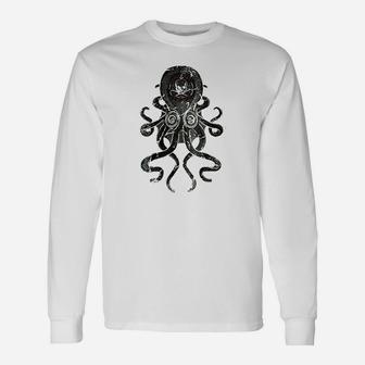 Vintage Kraken Long Sleeve T-Shirt - Seseable