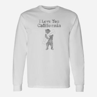 Vintage I Love You California Bear Long Sleeve T-Shirt - Seseable