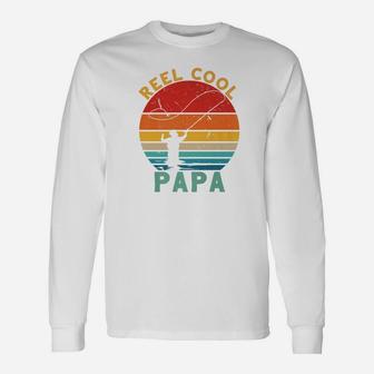 Vintage Reel Cool Papa Fishing Retirement Fathers Day Premium Long Sleeve T-Shirt - Seseable