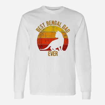 Vintage Retro Best Bengal Cat Dad Ever Long Sleeve T-Shirt | Seseable UK