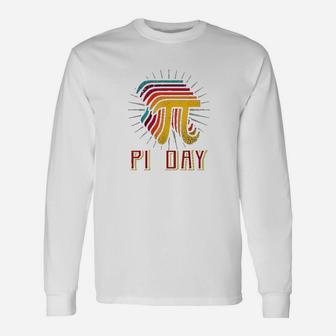 Vintage Retro Pi Day 3.14 Math Geek Science Lovers Long Sleeve T-Shirt - Seseable
