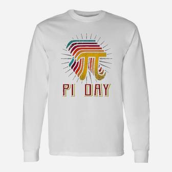 Vintage Retro Pi Day 314 Math Geek Science Lovers Long Sleeve T-Shirt - Seseable