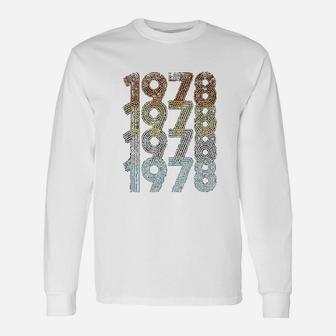 Vintage Retro Style Born In 1978 Birthday Long Sleeve T-Shirt | Seseable UK