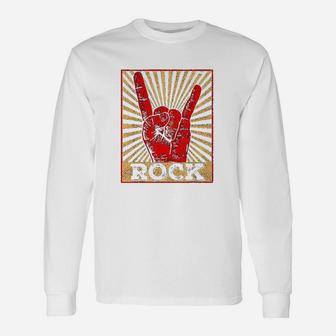 Vintage Rock N Roll Rock Long Sleeve T-Shirt - Seseable