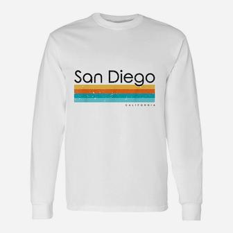 Vintage San Diego California Ca Retro Long Sleeve T-Shirt - Seseable