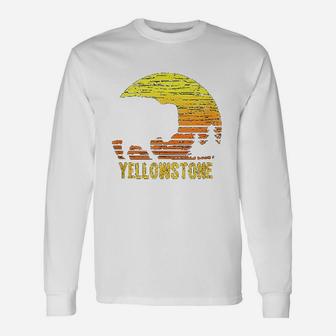 Vintage Yellowstone National Park Retro Travel Long Sleeve T-Shirt - Seseable