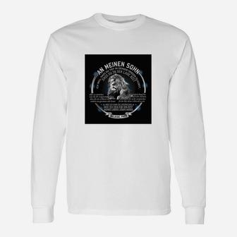 Weißes Herren-Langarmshirts: Personalisiertes Vater-Sohn-Design - Seseable