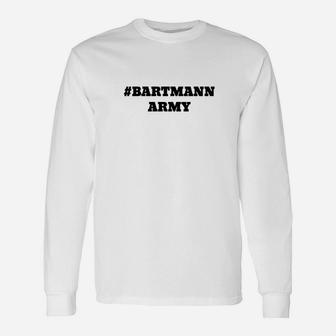 Weißes Langarmshirts #BARTMANN ARMY, Trendiges Tee für Bartfans - Seseable
