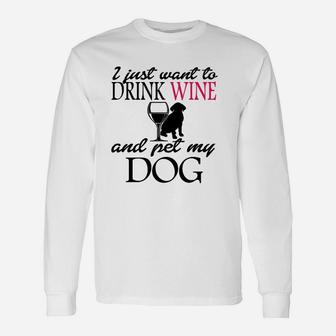 Wein & Hund Langarmshirts für Weinliebhaber und Hundebesitzer - Seseable