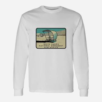 White Sands National Monument New Mexico Vintage Travel Decal Tshirt Christmas Ugly Sweater Long Sleeve T-Shirt - Seseable