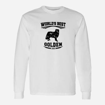 Worlds Best Golden Retriever Dog Dad For Men Long Sleeve T-Shirt - Seseable