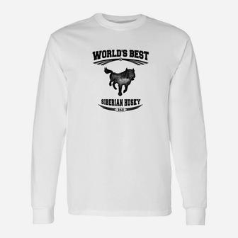 Worlds Best Siberian Husky Dog Dad Men Shirts1 Long Sleeve T-Shirt - Seseable
