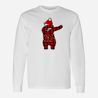 Xmas Bear Daddy Dabbing Father Christmas Long Sleeve T-Shirt | Seseable UK