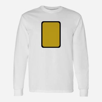Yellow Card Referee Long Sleeve T-Shirt - Seseable
