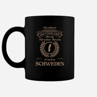 Schwarz Tassen Ehre der Wurzeln Deutschland-Schweden, Herkunfts-Design - Seseable