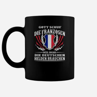 Schwarzes Tassen mit Franzosen-Deutschen Heldenspruch - Seseable