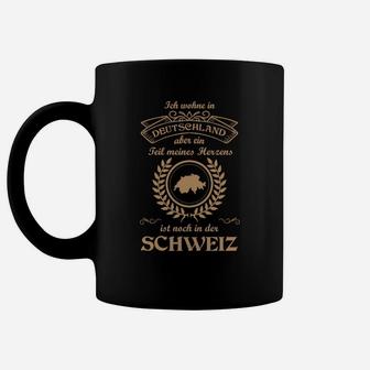 Tassen Herz in der Schweiz, Deutsch-Schweizer Spruch Tee - Seseable