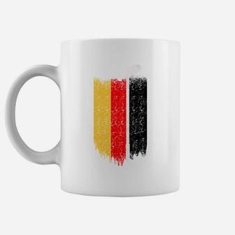 Herren Tassen Belgien-Flagge Grunge-Stil, Abstraktes Design Tee - Seseable