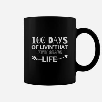 100 Days Of Living That Fifth Grade Life School Grade Student Coffee Mug - Seseable