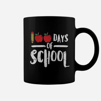 100 Days Of School Apple 100th Day Teacher Gift Pencil Coffee Mug - Seseable