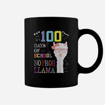 100 Days Of School No Probllama Llama 100th Day Coffee Mug - Seseable