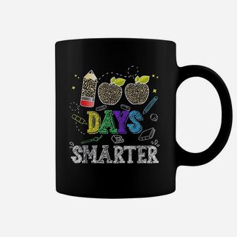 100 Days Smarter Teacher Student 100th Day Of School Leopard Coffee Mug - Seseable