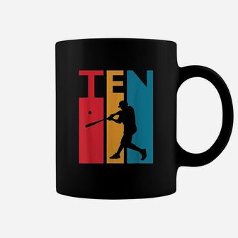 10th Birthday Gift Ten Vintage Baseball Birthday 10 Year Old Coffee Mug - Seseable