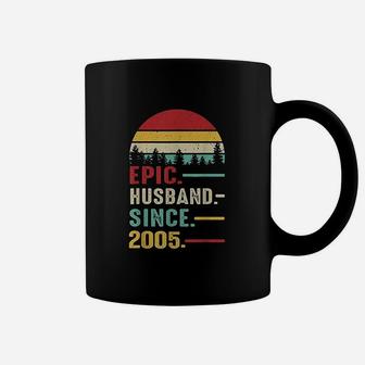 16th Wedding Anniversary Gift Ideas Epic Husband Since 2005 Coffee Mug - Seseable