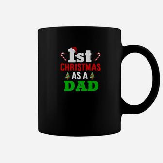 1st Christmas As A Dad Xmas Gift For New Daddy Coffee Mug - Seseable
