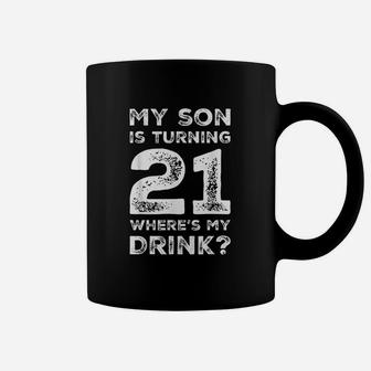 21st Birthday For Dad Mom 21 Year Old Son Gift Family Squad Coffee Mug - Seseable