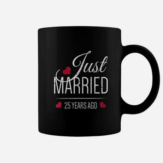 25th Wedding Anniversary Just Married 25 Years Ago Coffee Mug - Seseable
