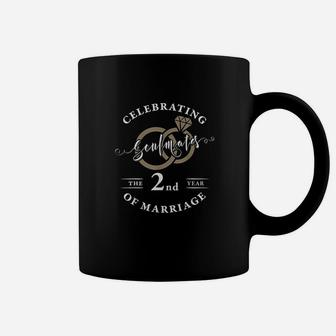2nd Wedding Anniversary 2 Years Of Marriage Gift Coffee Mug - Seseable