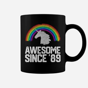 33th Birthday Gift 1989 Vintage Men Women 33 Years Unicorn Coffee Mug - Seseable