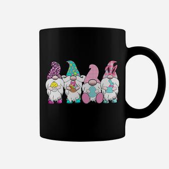 4 Easter Gnomes Pastel Spring Bunny Ears Gingham Rabbit Coffee Mug - Seseable