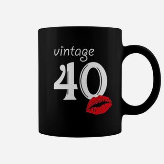 41st Birthday Gifts Women Vintage 41 1981 Tees Lipstick Funny Graphic Coffee Mug - Seseable