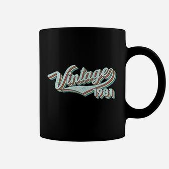 40th Birthday Vintage 1981 Retro Birth Coffee Mug - Seseable