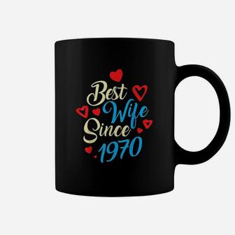 49th Wedding Anniversary Gifts Best Wife Since 1970 Coffee Mug - Seseable