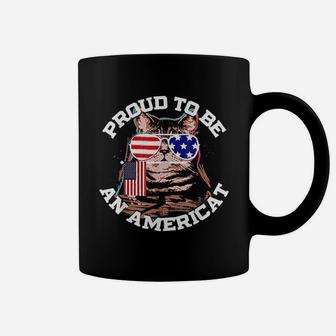 4th Of July Cat Proud To Be An Americat Coffee Mug - Seseable