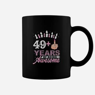 50th Birthday Gift Idea I Am 49 Plus Middle Finger Christmas Coffee Mug - Seseable