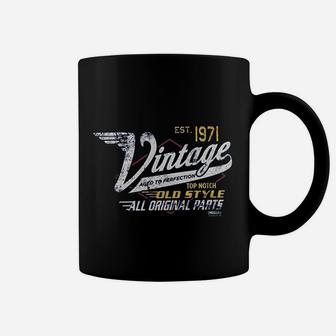 50th Birthday Gift Vintage 1971 Aged To Perfection Vintage Racing Coffee Mug - Seseable