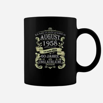 60 Jahre Unglaubliche Person Tassen, Jubiläums Tee August 1958 - Seseable