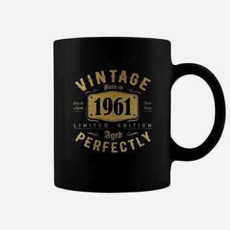 61st Birthday Gifts For Women Men 61 Year Old Vintage 1961 Coffee Mug - Seseable