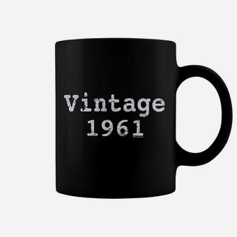 60th Birthday Vintage 1961 Distressed Vintage Print Coffee Mug - Seseable