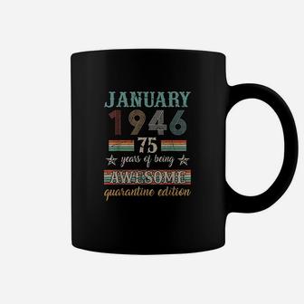 76th Birthday Gift 76 Years Old Retro Vintage January 1946 Coffee Mug - Seseable
