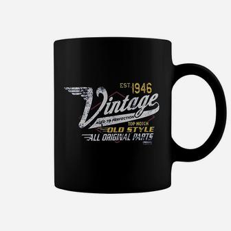 75th Birthday Gift Vintage 1946 Aged To Perfection Racing Coffee Mug - Seseable