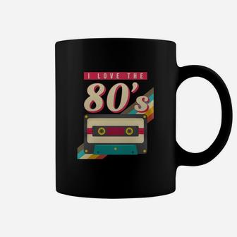 80s Vintage I Love The 80s T-shirt Cassette Tape Coffee Mug - Seseable